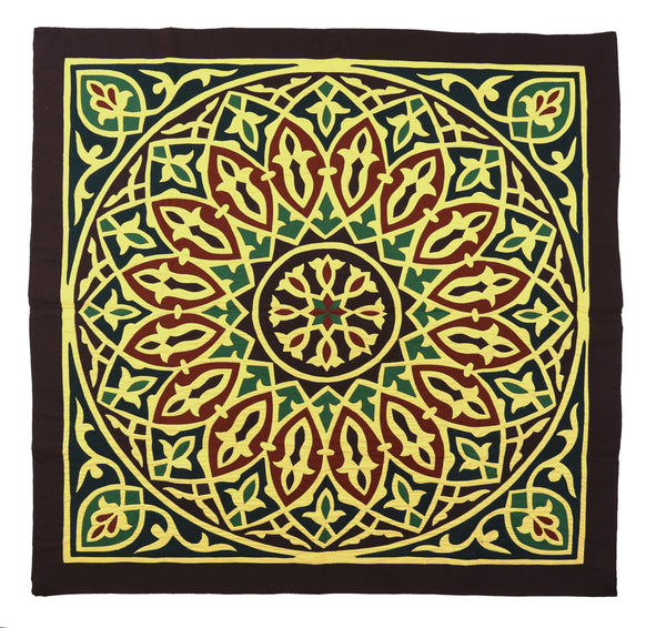 Yellow Tapestry Geometrical Design
