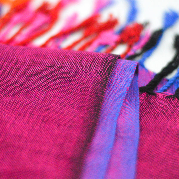 Pink and Purple large Stripes Scarf