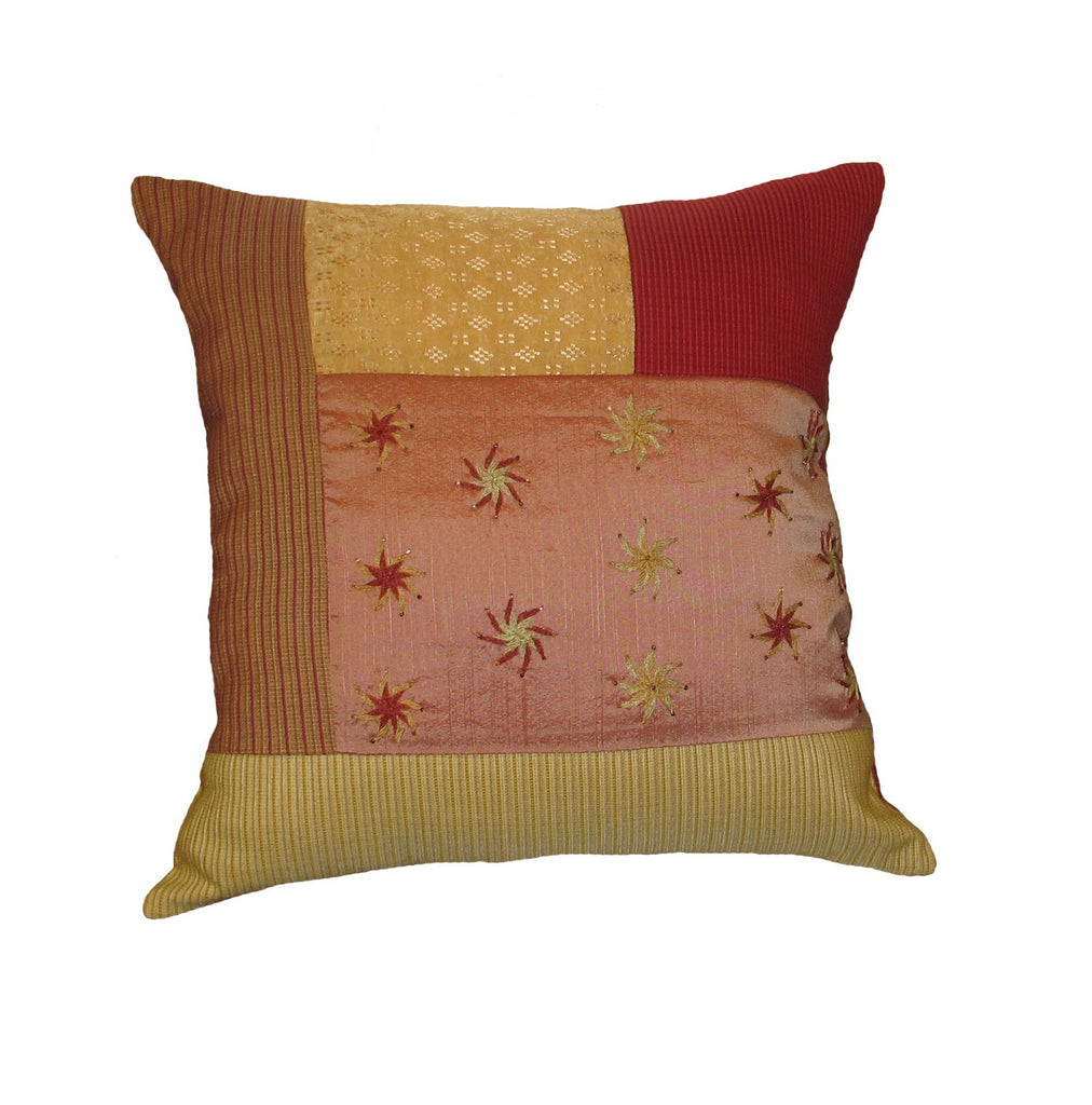 Golden Shine Embroidered Pillow